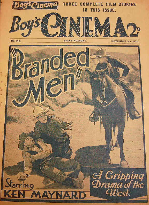 BOYS CINEMA magazine side cover Issue 673 5 November 1932