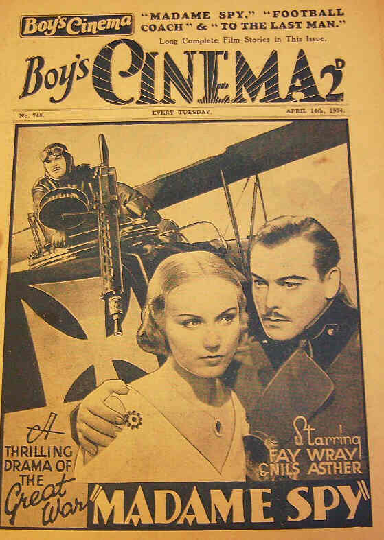 BOYS CINEMA magazine side cover Issue 748 14 April 1934