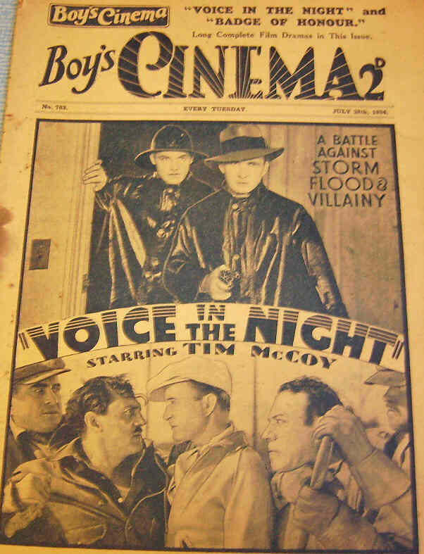 BOYS CINEMA magazine side cover Issue 763 28 July 1934