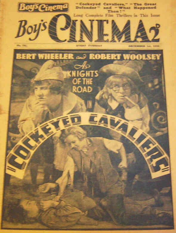 BOYS CINEMA magazine side cover Issue 781 1 December 1934