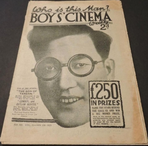 BOYS CINEMA magazine side cover 29 January 1921