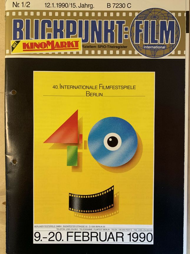 BLICKPUNKT: FILM magazine side cover Issue 1-2 12 January 1990