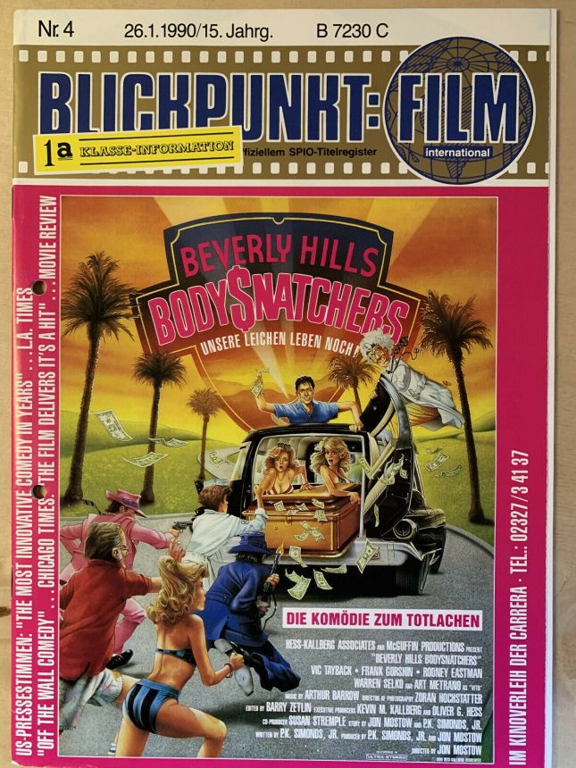 BLICKPUNKT: FILM magazine side cover Issue 4 26 January 1990