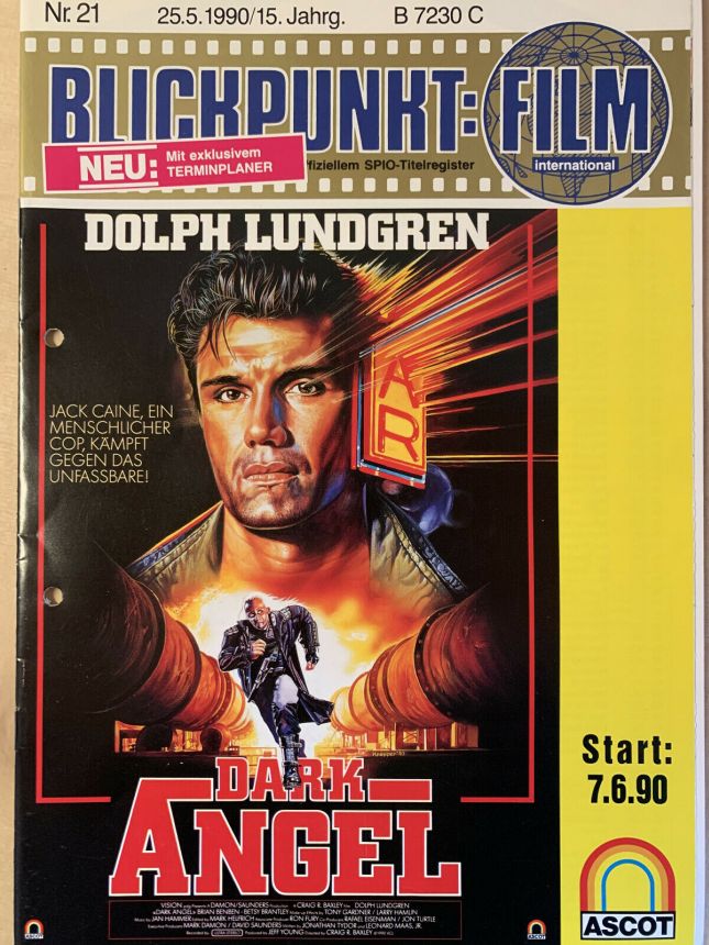 BLICKPUNKT: FILM magazine side cover Issue 21 25 May 1990