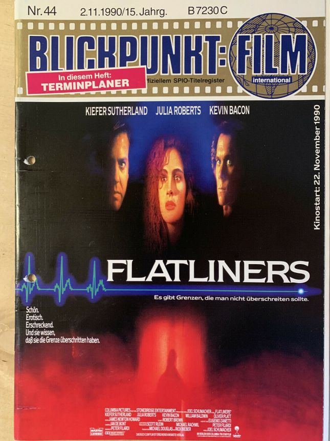 BLICKPUNKT: FILM magazine side cover Issue 44 2 November 1990