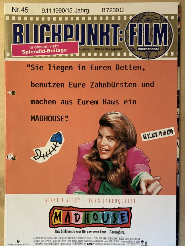 BLICKPUNKT: FILM magazine side cover Issue 45 9 November 1990