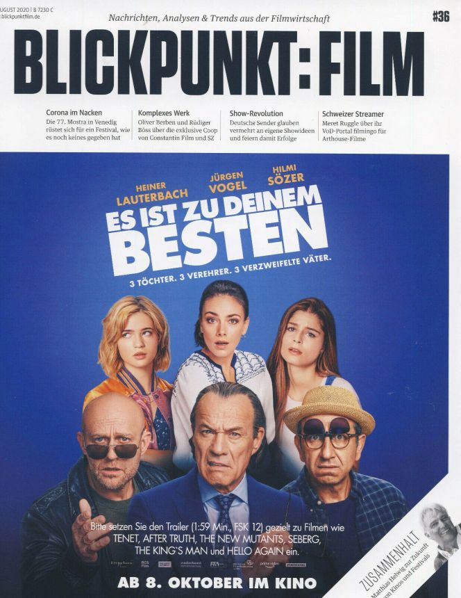 BLICKPUNKT: FILM magazine side cover Issue 36  August 2020