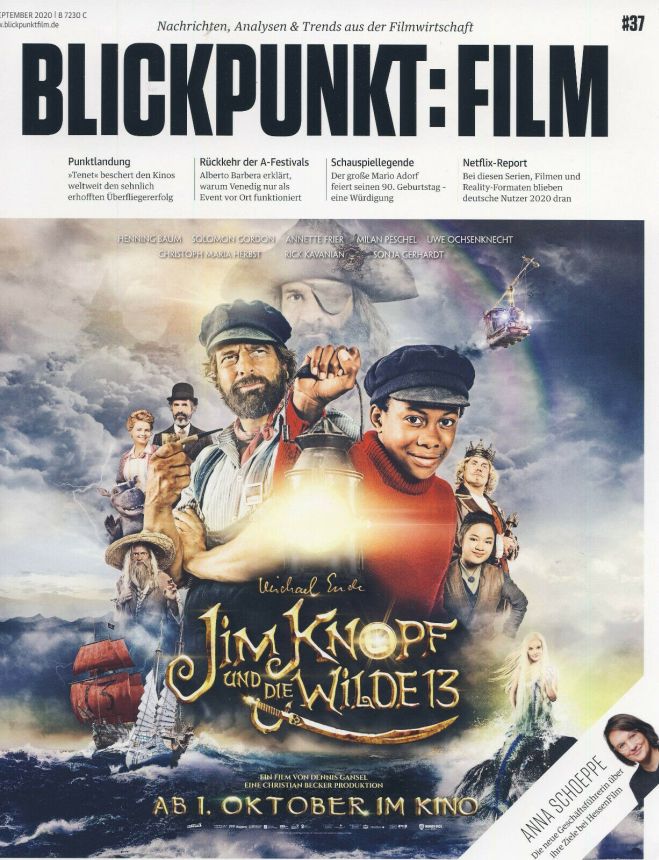 BLICKPUNKT: FILM magazine side cover Issue 37  September 2020
