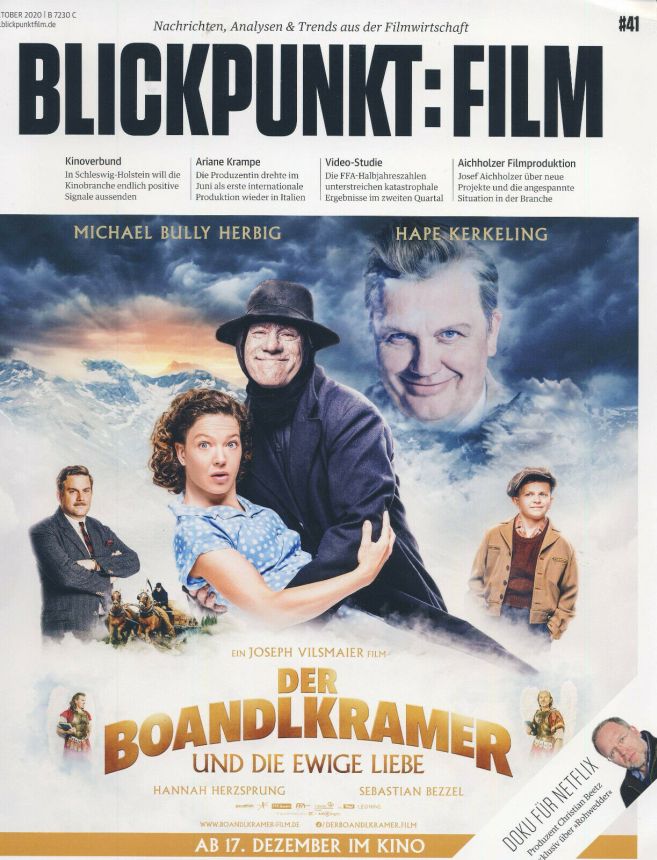 BLICKPUNKT: FILM magazine side cover Issue 41  October 2020