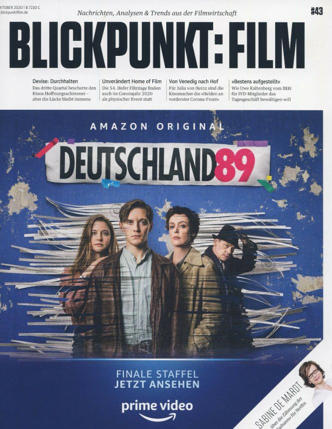BLICKPUNKT: FILM magazine side cover Issue 43  October 2020