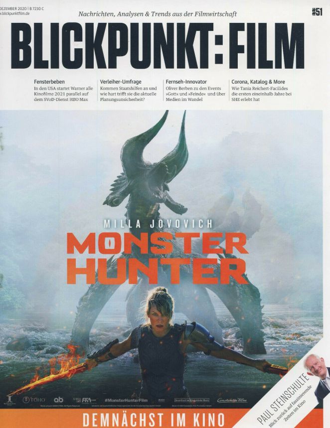BLICKPUNKT: FILM magazine side cover Issue 51  December 2020