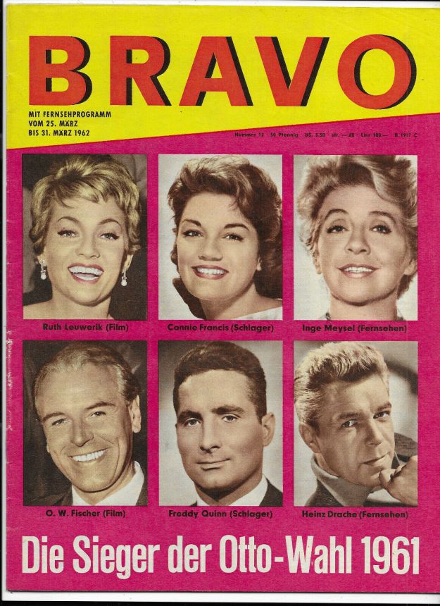 BRAVO magazine side cover Issue 12 25 March 1962
