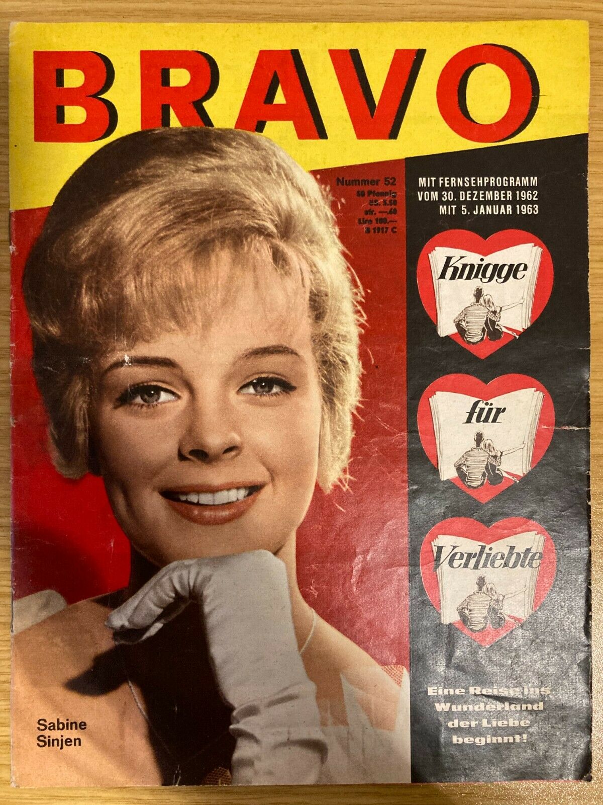 Sabine Sinjen magazine cover
