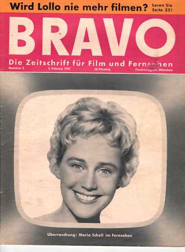 BRAVO magazine side cover Issue 5 3 February 1957