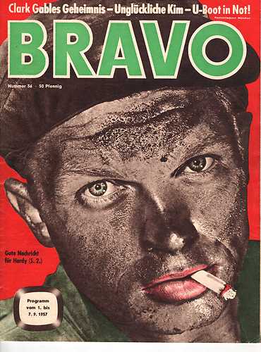 BRAVO magazine side cover Issue 36 1 September 1957