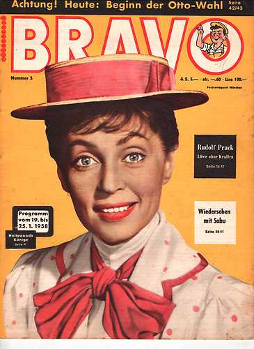 BRAVO magazine side cover Issue 3 19 January 1958