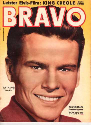 BRAVO magazine side cover Issue 27 6 July 1958