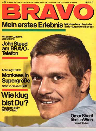 BRAVO magazine side cover Issue 6 11 February 1968