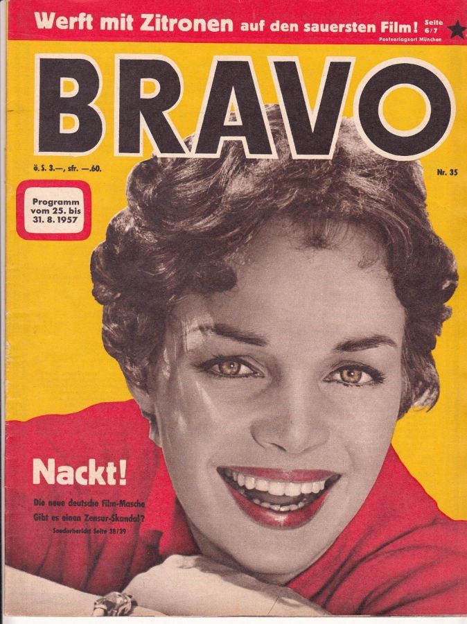 BRAVO magazine side cover Issue 35 25 August 1957