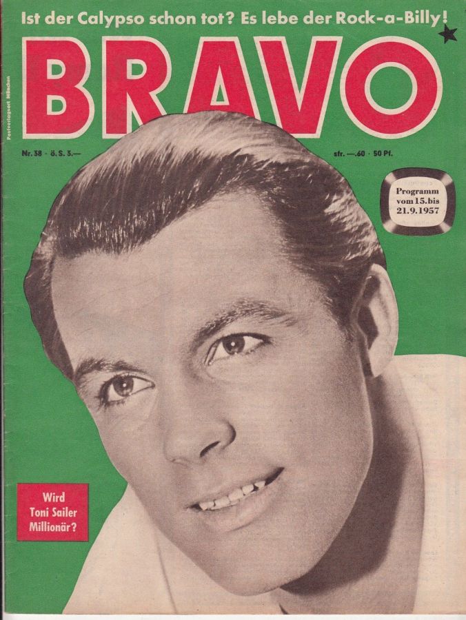 BRAVO magazine side cover Issue 38 15 September 1957