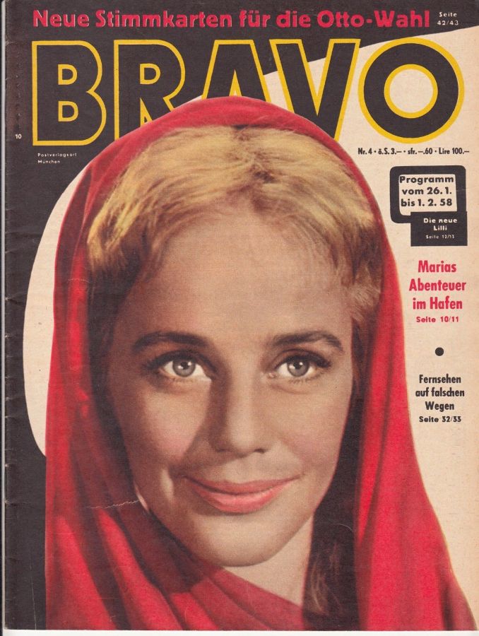 BRAVO magazine side cover Issue 4 26 January 1958