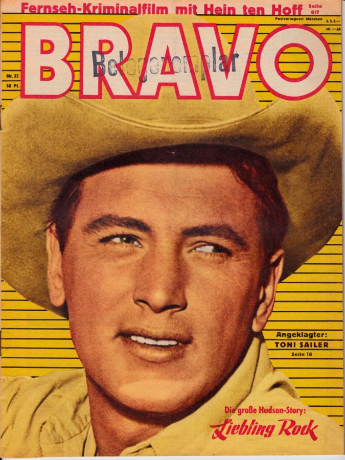 BRAVO magazine side cover Issue 22 1 June 1958
