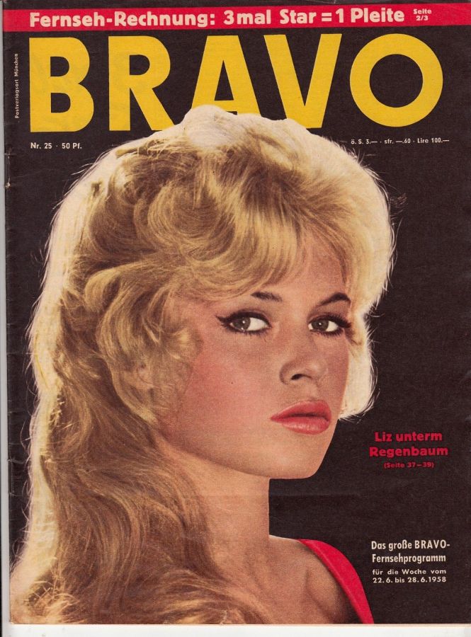 BRAVO magazine side cover Issue 25 22 June 1958