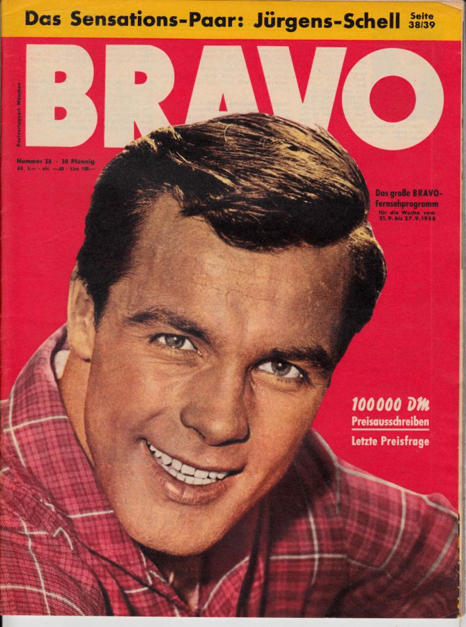 BRAVO magazine side cover Issue 38 21 September 1958