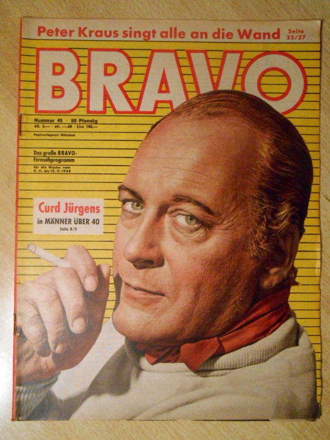 BRAVO magazine side cover Issue 45 9 November 1958