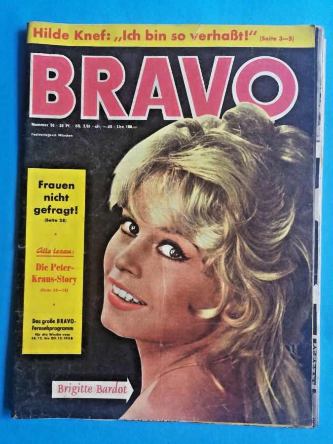 BRAVO magazine side cover Issue 50 14 December 1958