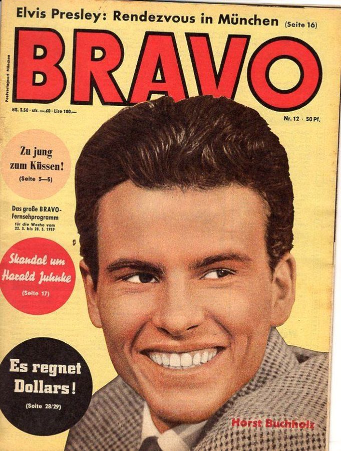 BRAVO magazine side cover Issue 12 22 March 1959