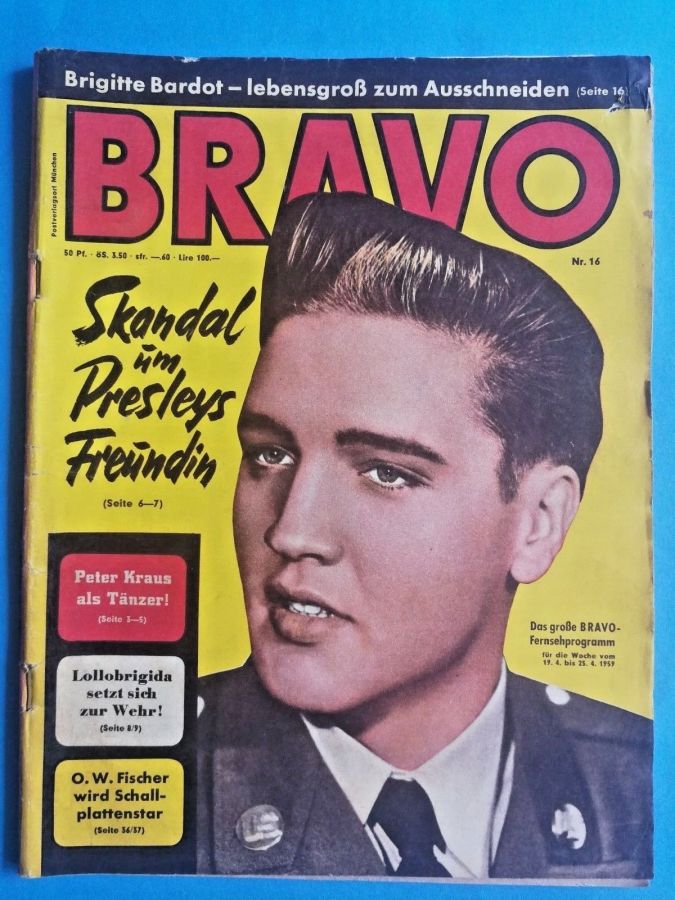 BRAVO magazine side cover Issue 16 19 April 1959