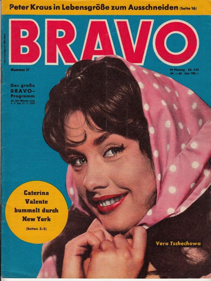 BRAVO magazine side cover Issue 27 5 July 1959