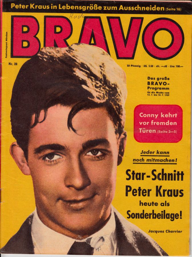 BRAVO magazine side cover Issue 28 12 July 1959