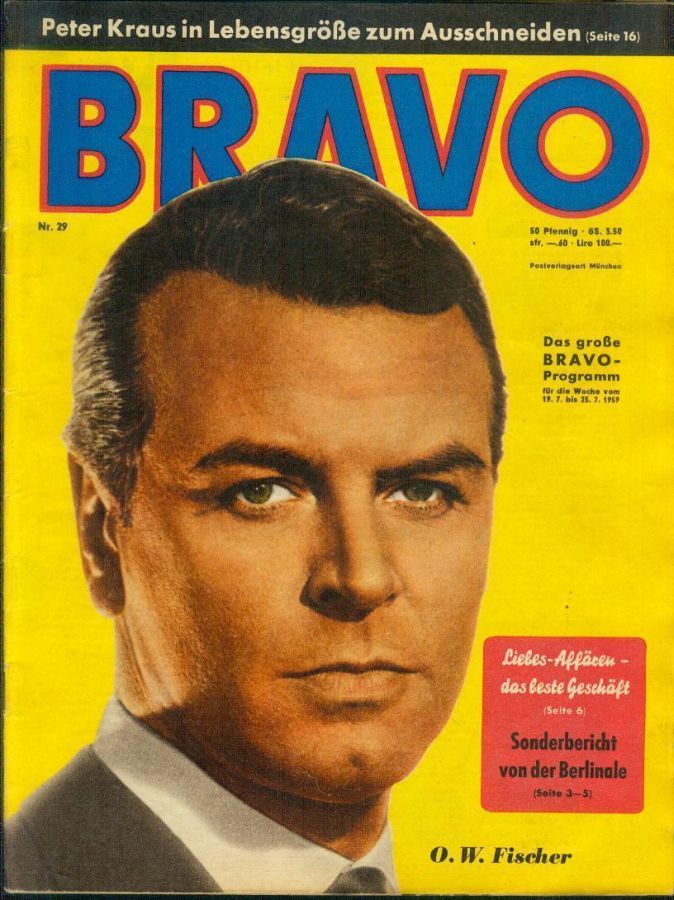 BRAVO magazine side cover Issue 29 19 July 1959