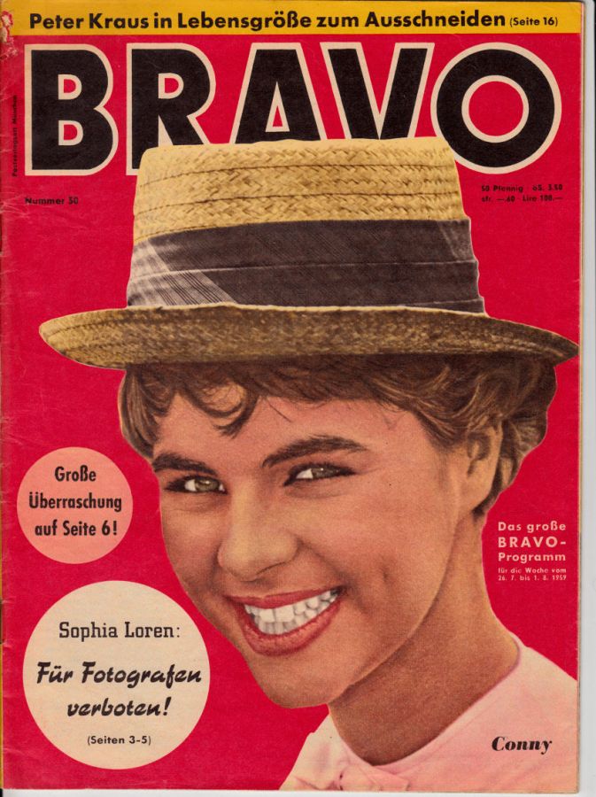 BRAVO magazine side cover Issue 30 26 July 1959