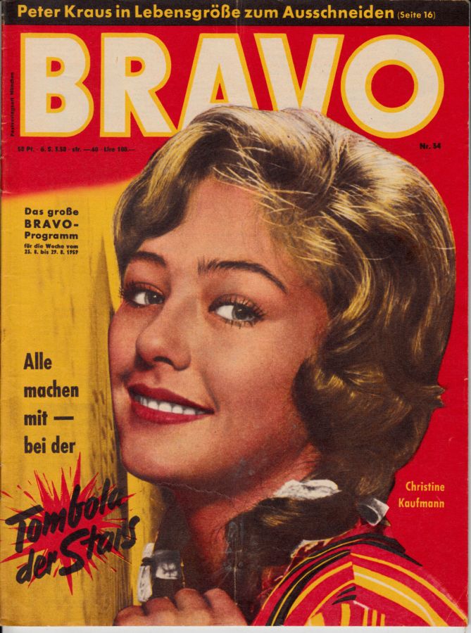 BRAVO magazine side cover Issue 34 23 August 1959