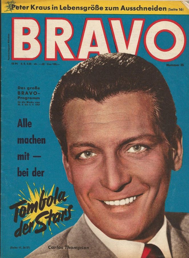 BRAVO magazine side cover Issue 35 30 August 1959