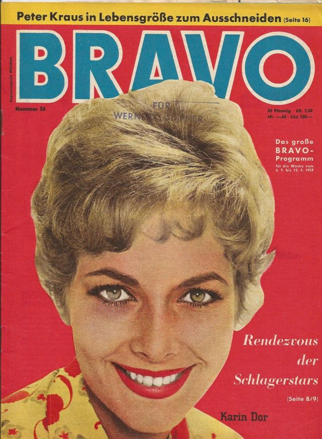 BRAVO magazine side cover Issue 36 6 September 1959