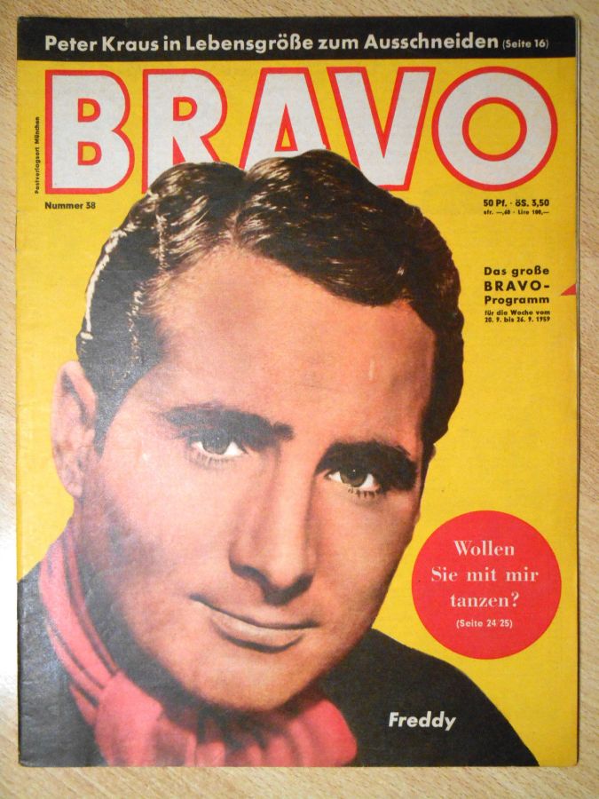 BRAVO magazine side cover Issue 38 20 September 1959