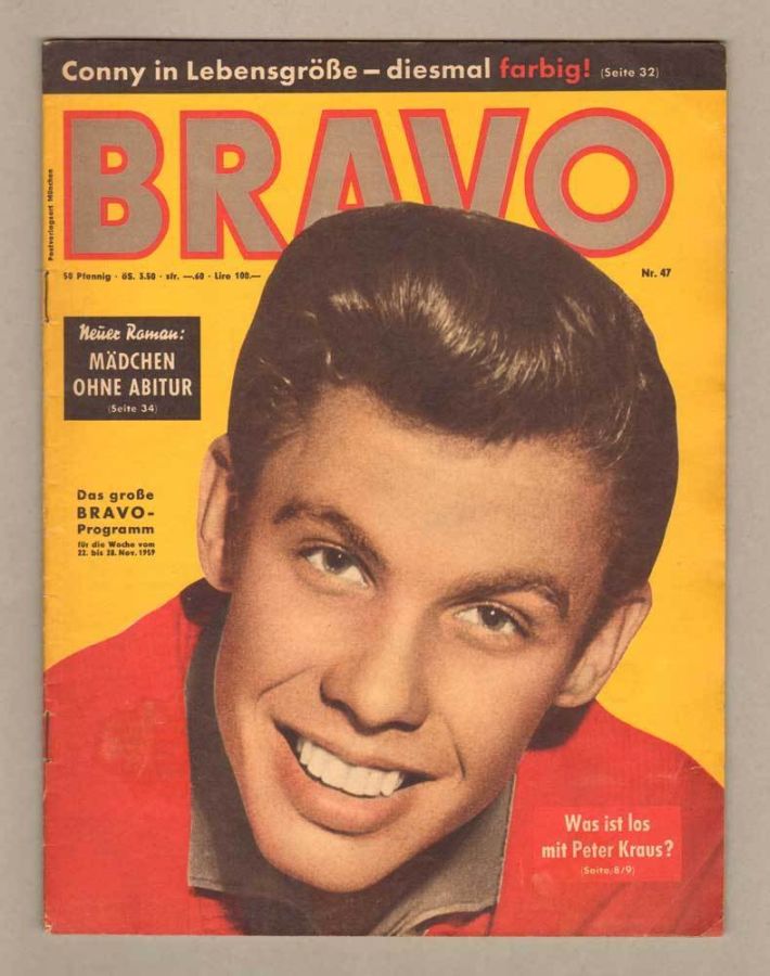 BRAVO magazine side cover Issue 47 22 November 1959