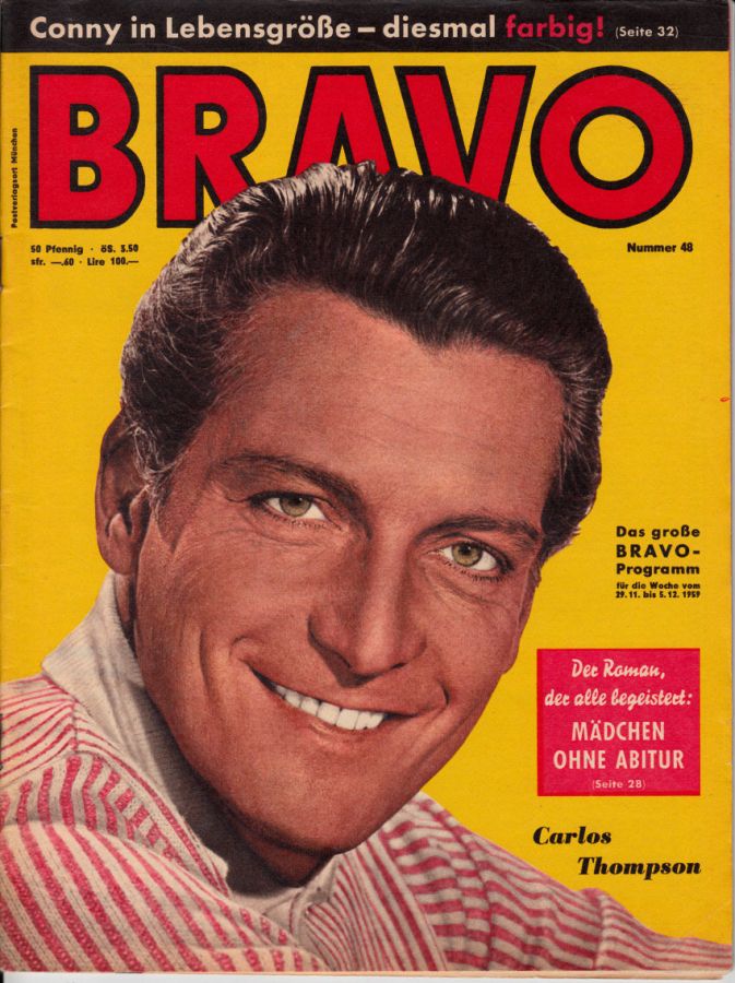 BRAVO magazine side cover Issue 48 29 November 1959