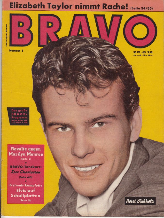 BRAVO magazine side cover Issue 8 21 February 1960