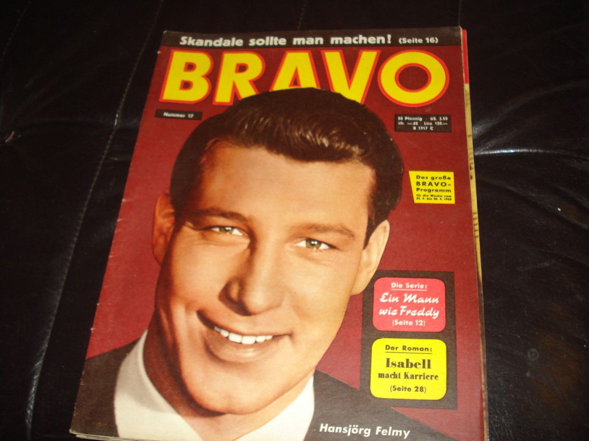 BRAVO magazine side cover Issue 17 24 April 1960