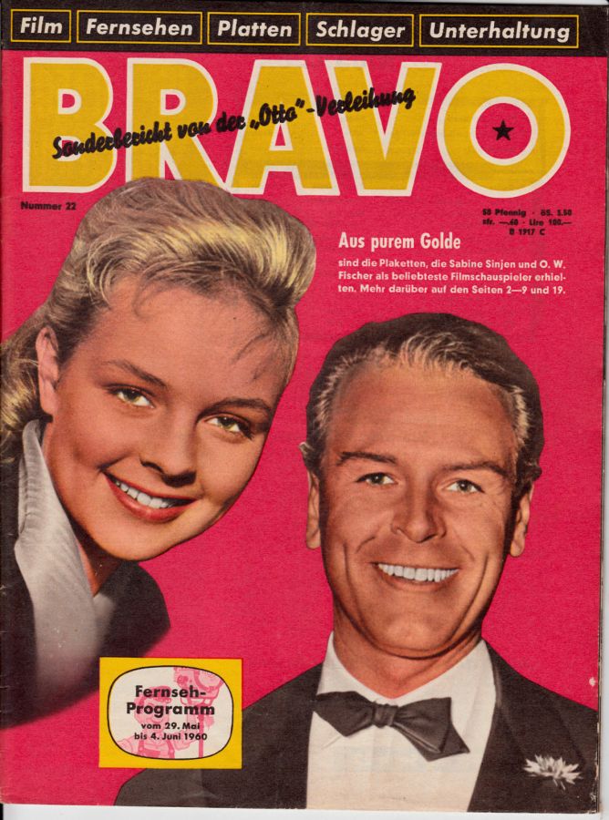 BRAVO magazine side cover Issue 22 29 May 1960