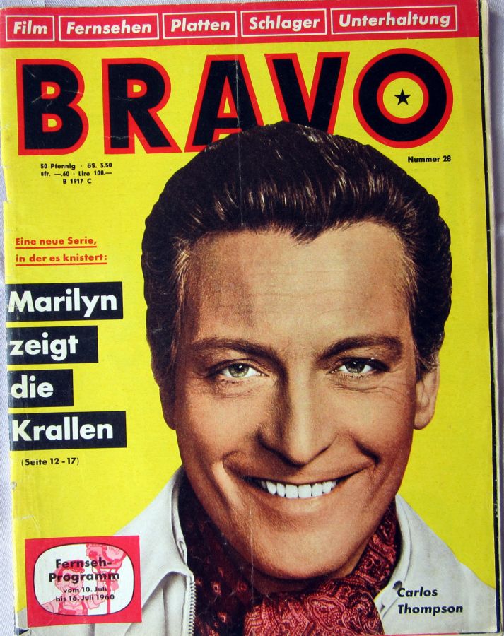 BRAVO magazine side cover Issue 28 10 July 1960