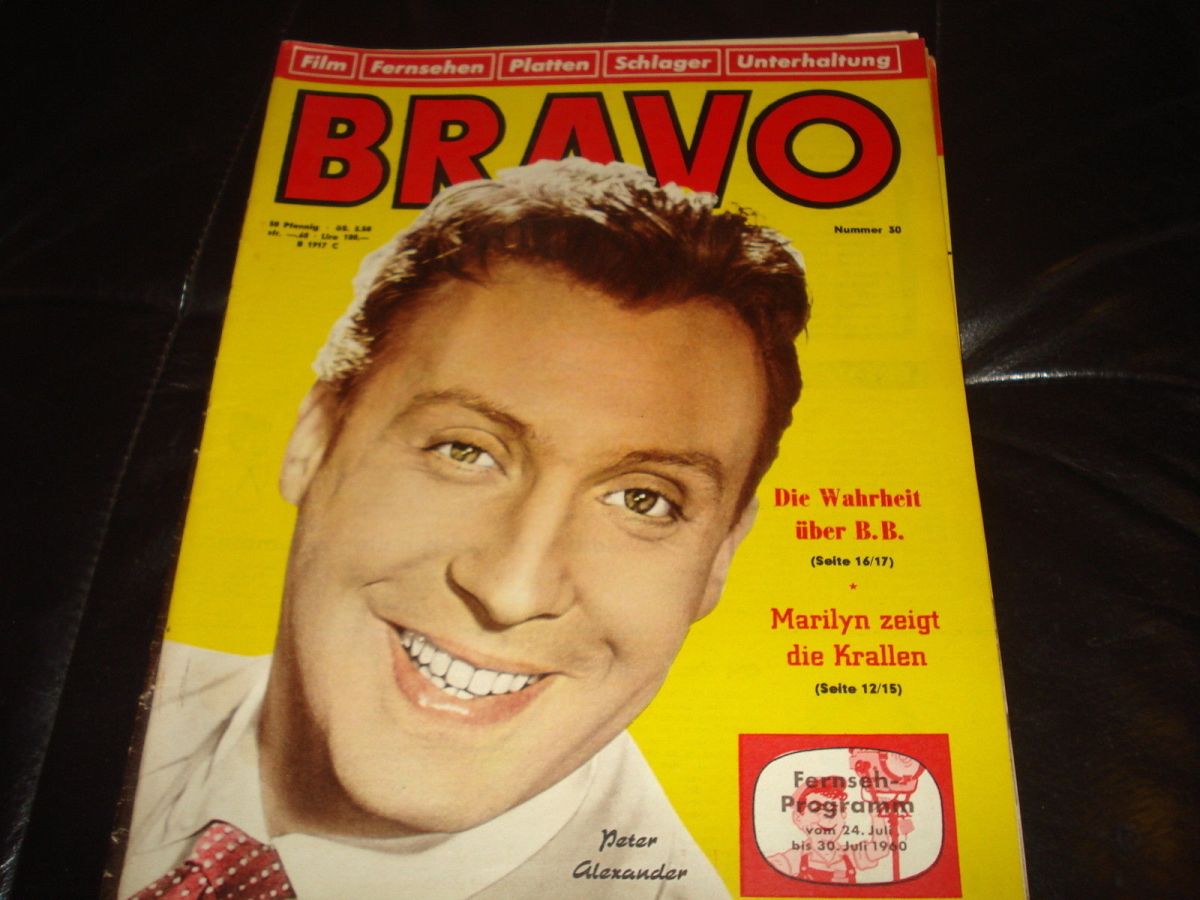 BRAVO magazine side cover Issue 30 24 July 1960
