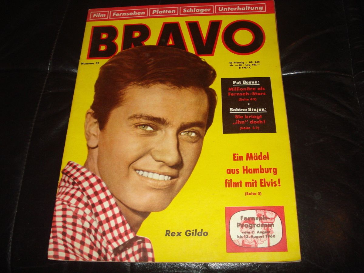 BRAVO magazine side cover Issue 32 7 August 1960