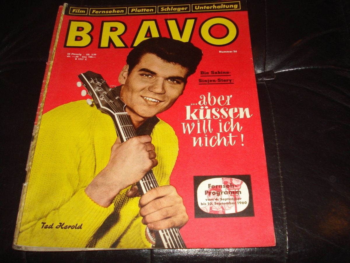 BRAVO magazine side cover Issue 36 4 September 1960