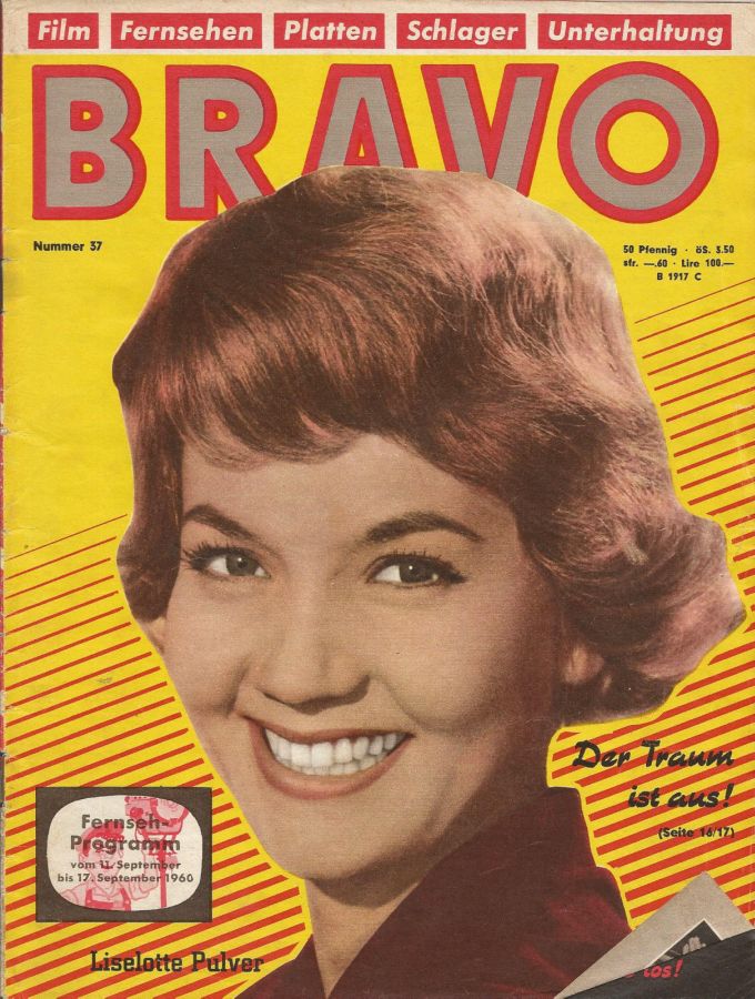 BRAVO magazine side cover Issue 37 11 September 1960